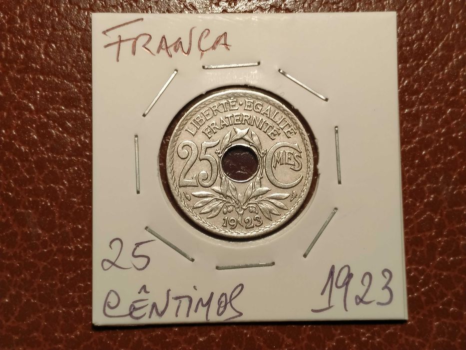 França - moeda de 25 centimes de 1923