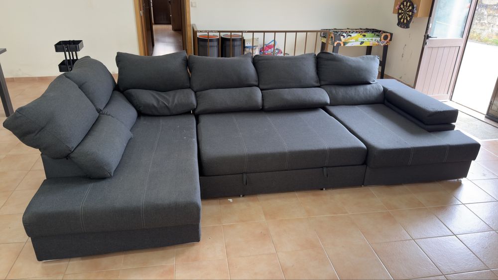 Sofá cama grande chaise lounge