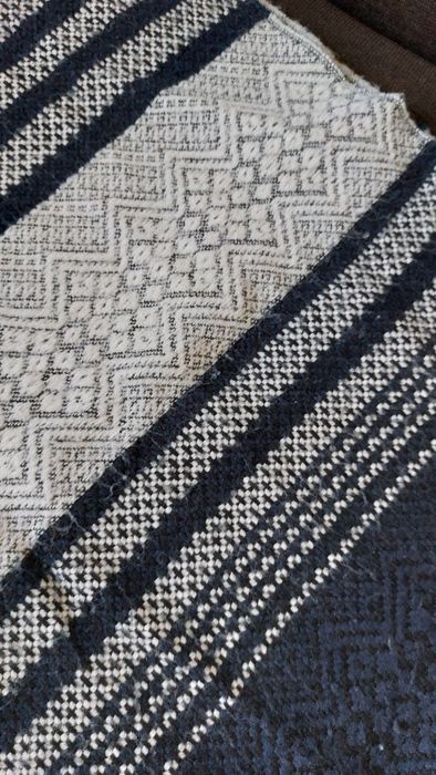 Zimowy ciepły granatowy szal szalik chusta komin Deichmann