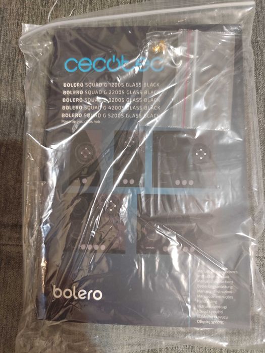 Placa a gás Cecotec Bolero Squad G 1200S Glass