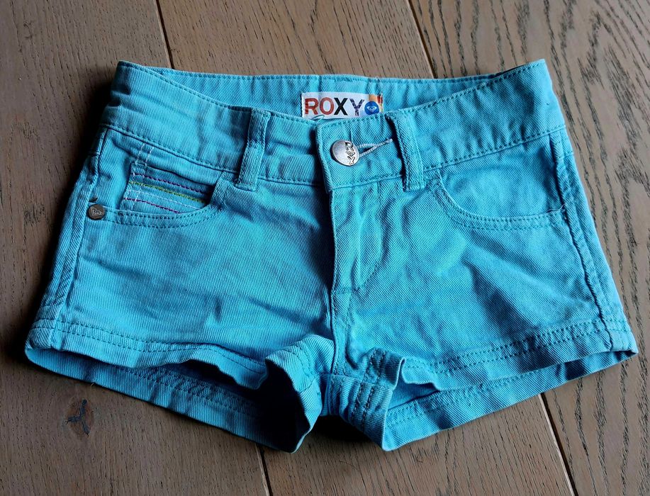 spodenki krótkie dla dziewczynki ROXY 7 lat 122 jeansowe
