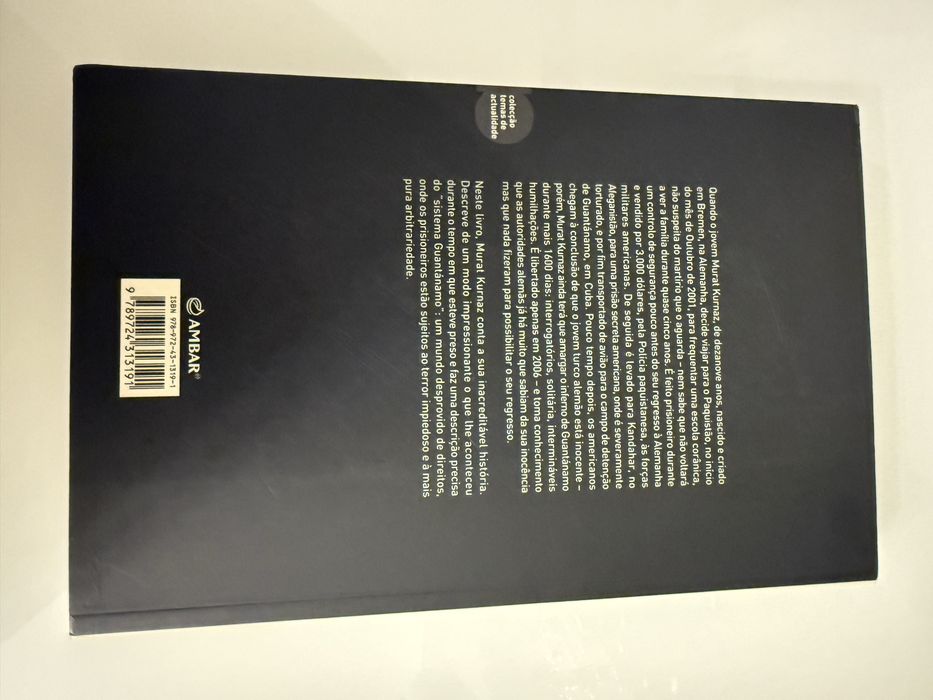 Livro O Meu Inferno em Guantánamo Murat Kurnaz