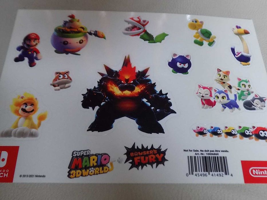 Super Mario 3D World + Bowser’s Fury + komplet 3xA, gra, naklejki, box