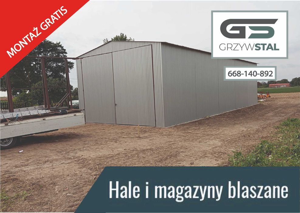 Garaż Blaszany - HALA Magazyn na Maszyny - Rolniczy Garaż – GRZYWSTAL*