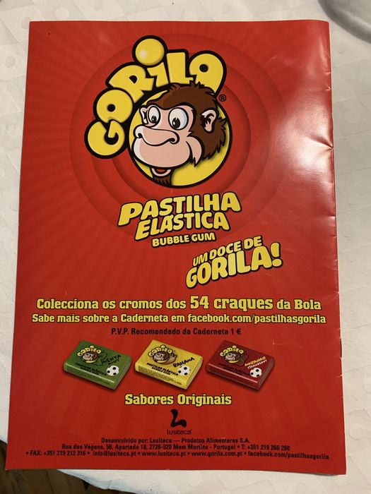 Caderneta e cromos Gorila por colar