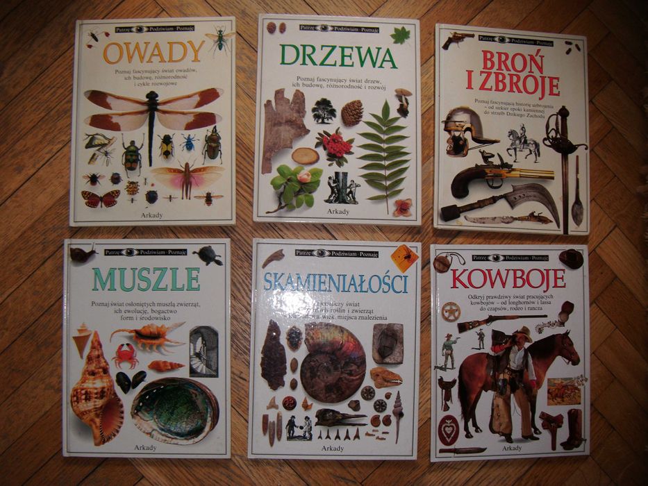 Patrzę, podziwiam, poznaję (Owady, Drzewa, Skamieniałości,Muszle itd.)