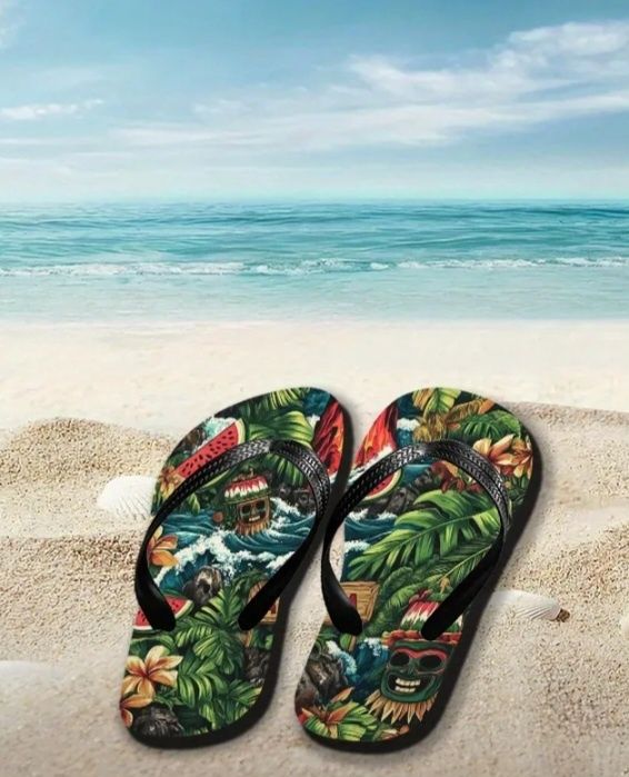 Chinelos    de     praia      novos