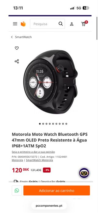 Moto Watch 47mm OLED (Selado)