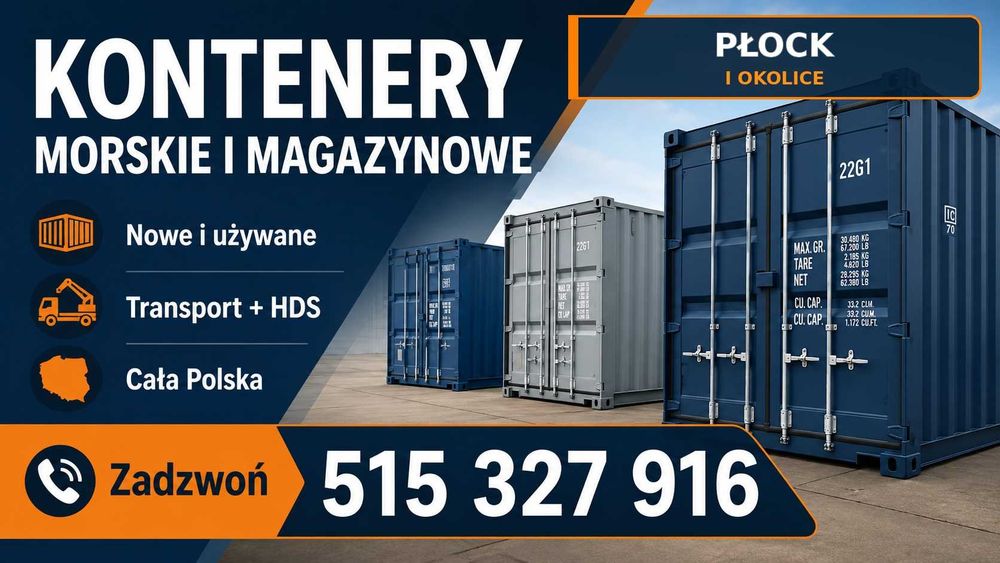 Kontenery 20DV 20HC 40DV 40HC | tani transport + HDS
