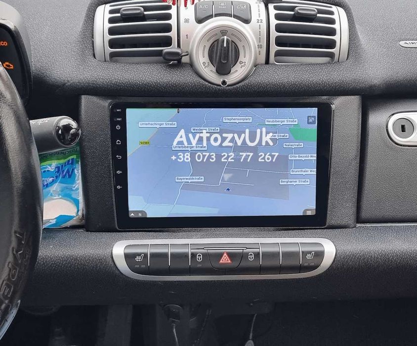 Магнитола SMART Mercedes Benz GPS USB Смарт 2 дин CarPlay Android 16