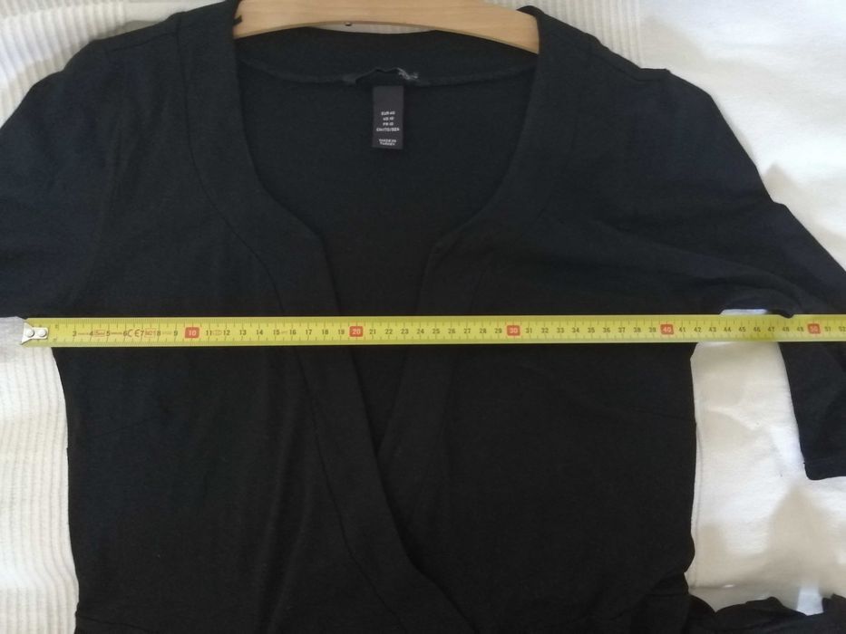 H&M  M 38 / L 40 sukienka kopertowa czarna midi