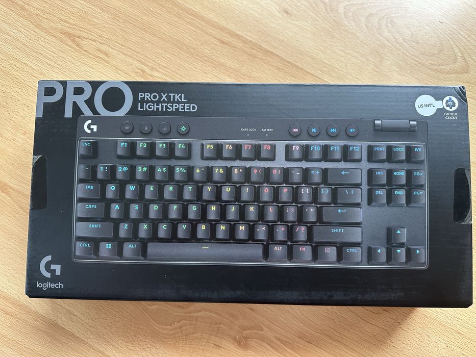 teclado logitech PRO X TKL LIGHTSPEED wireless GX Blue Clicky