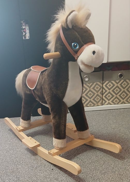 Konik na biegunach na baterie.