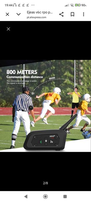 2 Intercomunicadores Bluetooth EJEAS V6 Pro para arbitragem - Baixa de Preço