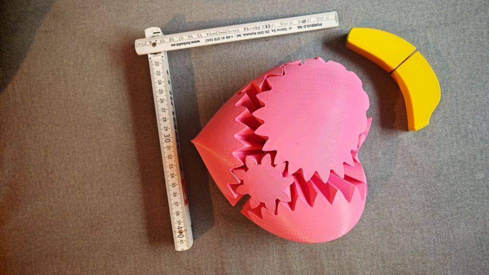 Duże serce walentynkowe układanka, wydruk 3d