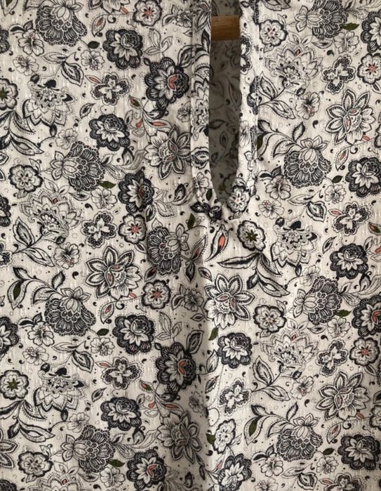 Bluzka wzory indyjskie kwiaty rękawy 3/4 hippie boho