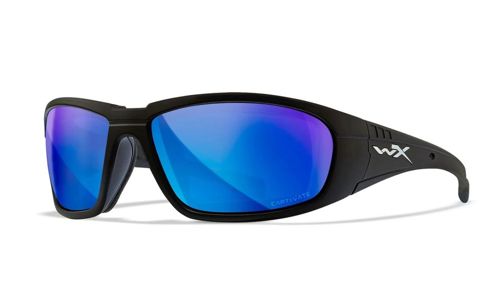 WileyX Okulary WX Boss - Matte Black Frame/Captivate Pol Blue Mirror