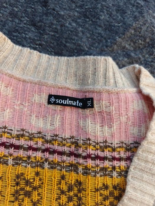 Kardigan soulmate rozmiar Xl scandi skandynawski styl  wełna wool
