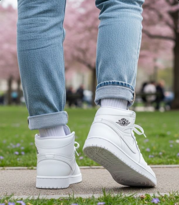 Жіночі осінні  кросівки Nike air Jordan/натуральна шкіра/хайтопи найк