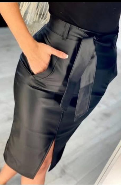 Спідниця  з екошкіри великий розмір