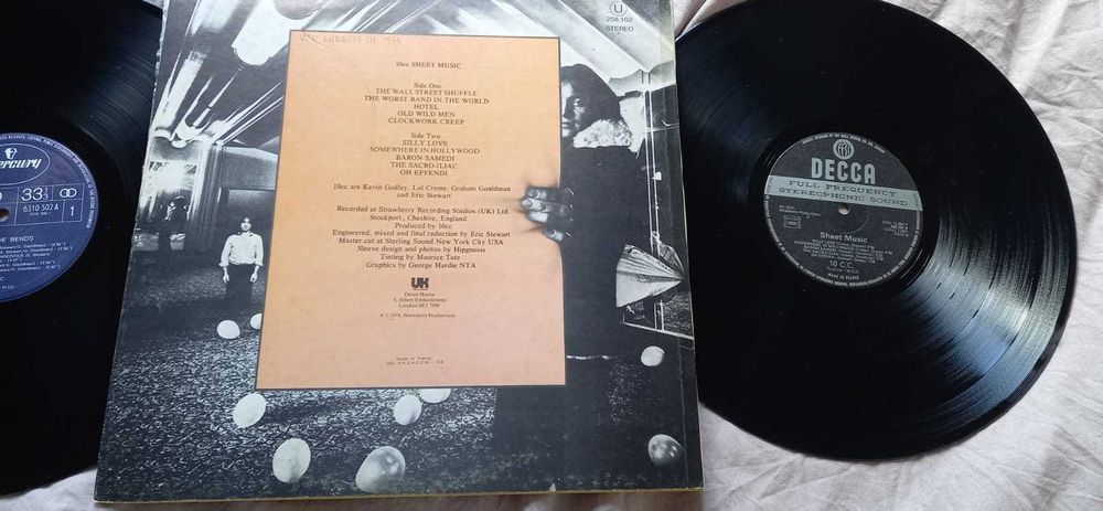 10cc ‎– Sheet Music e Deceptive Bends LP