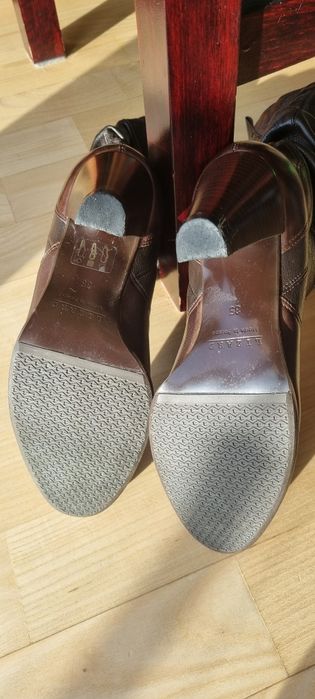 Skórzane Kozaki damskie r.35 Lizard jesień zima