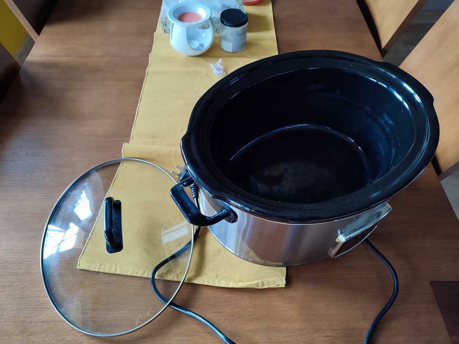 Wolnowar Garnek ceramiczny Slow Cooker Yoer INOX LCD 320W 6,5L