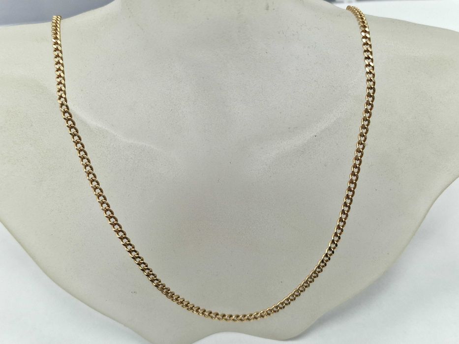 Złoty łańcuszek męski/ 585/ 12.40 gram/ 55cm/ Pancerka/ pełny