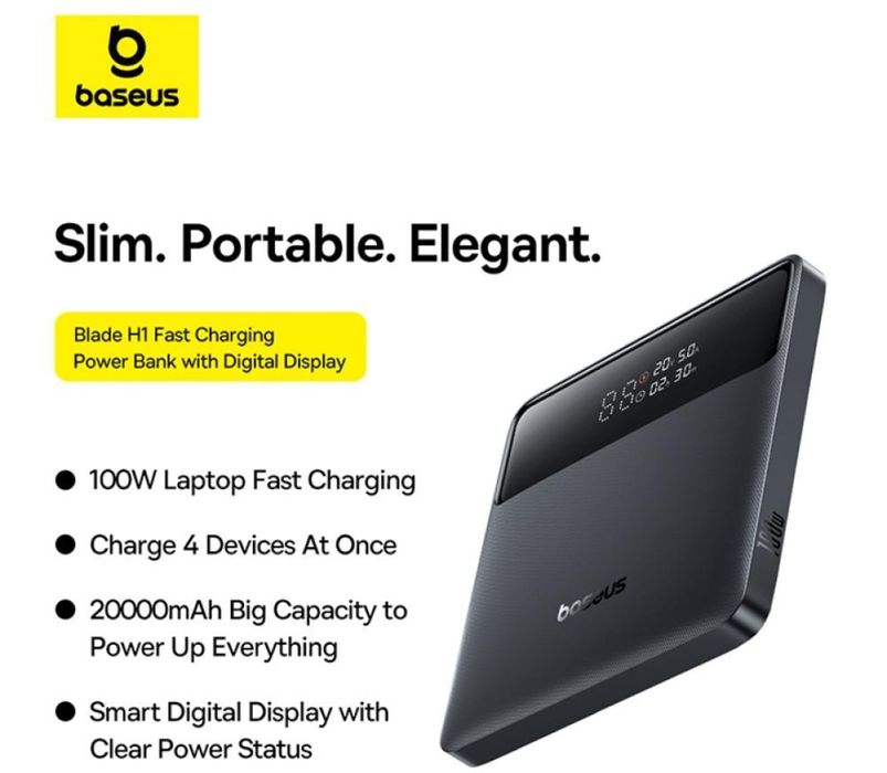 Powebank 20000 mAh 100W Baseus  Blade H1