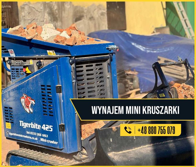 Wynajem mini kruszarki , kruszenie gruzu , kruszarka do gruzu