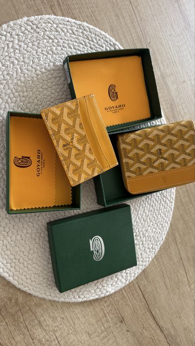 Nowy zestaw Goyard: Portfel zapinany na zamek + Etui na karty