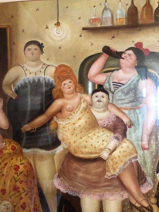Quadro com impressão de Botero, A casa de Ana Molina.