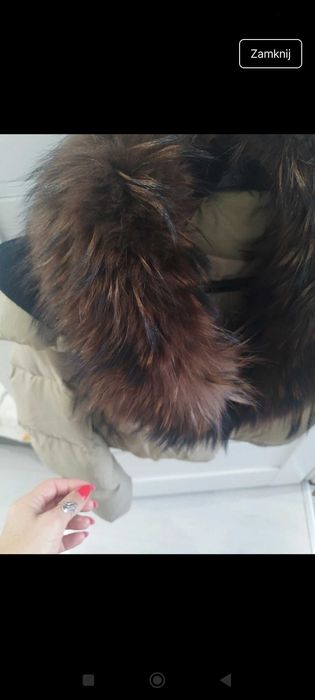 Kurtka puchowa z naturalnym lisem