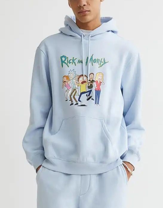 Męska bluza z kapturem hoodie rick and morty M