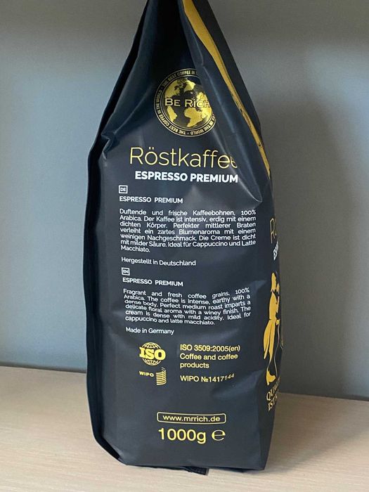 Кофе в зёрнах "Mr.Rich Espresso Premium "(Эспрессо) 1кг. Опт и розница