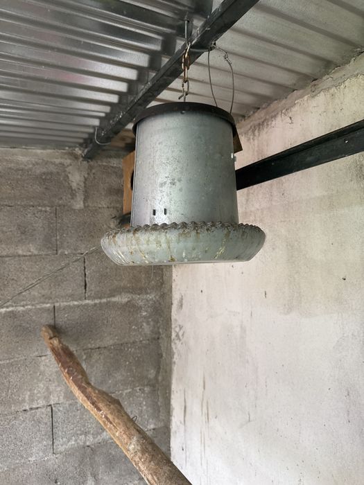 Comedouros e bebedouros de plastico e de metal