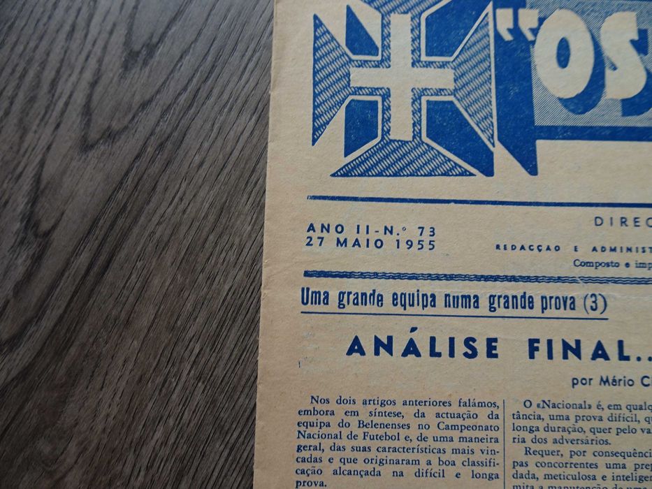 Antigo Jornal Belenenses Maio 1955
