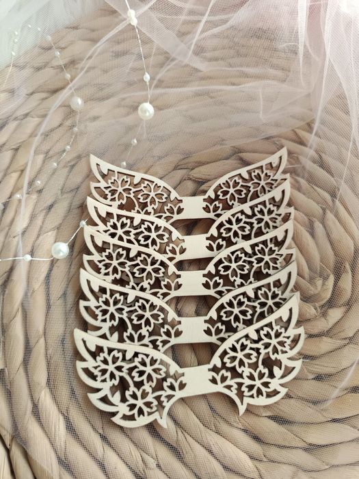 Skrzydełka drewniane, skrzydła Anioła, makrama, ozdoby , aniołki