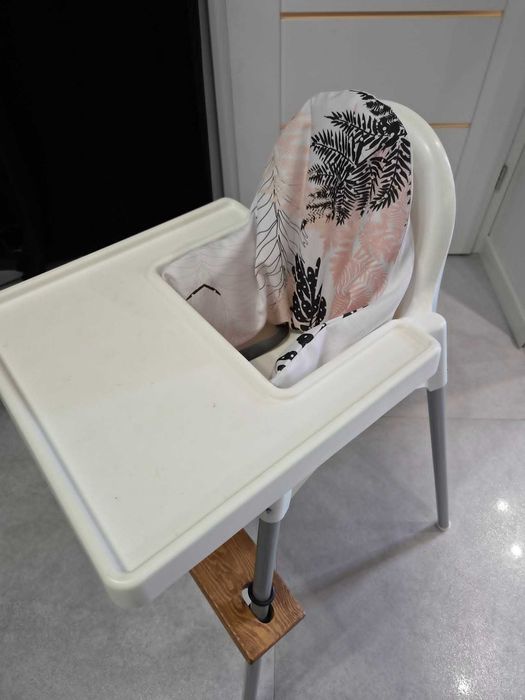 Krzesełko do karmienia ANTILOP IKEA + podnóżek + dmuchana poduszka i pokrowiec