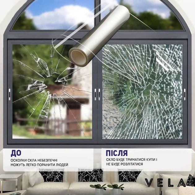 Оклейка вікон бронеплівкою