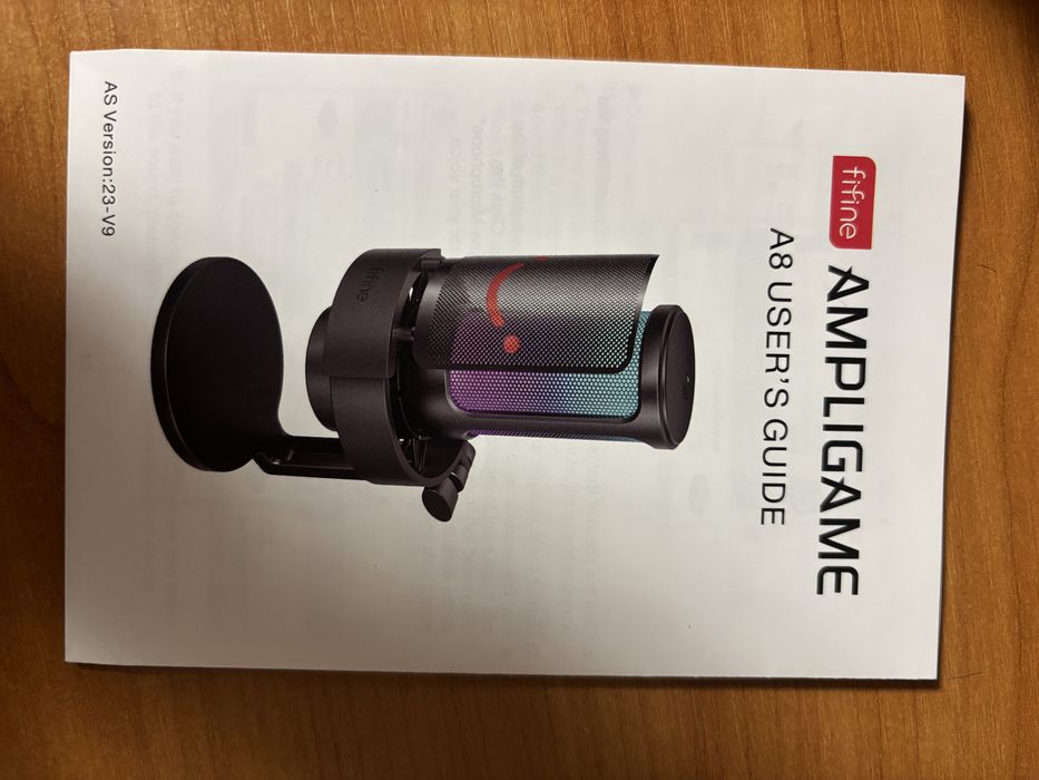 Студійний конденсаторний мікрофон Fifine A8 з RBG підсвіткою