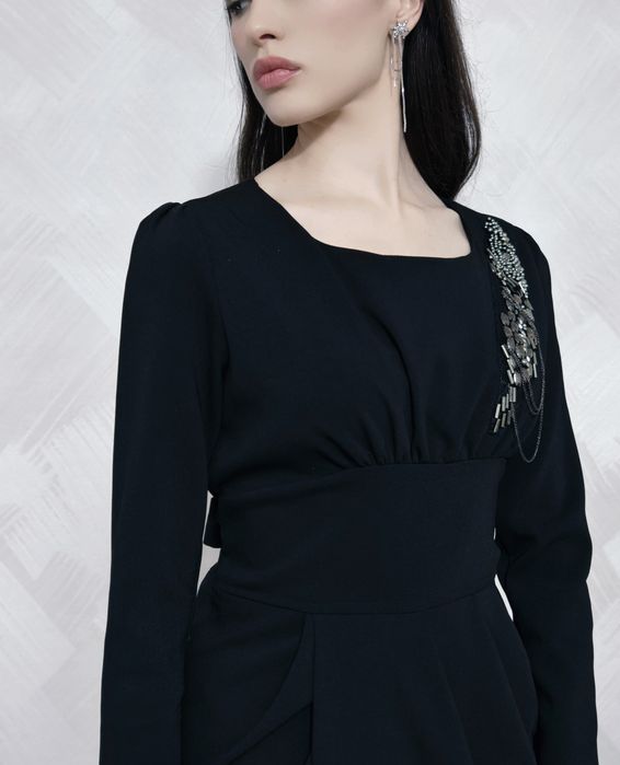 Dolce & Gabbana elegancka czarna krotka sukienka  D&G black mini dress