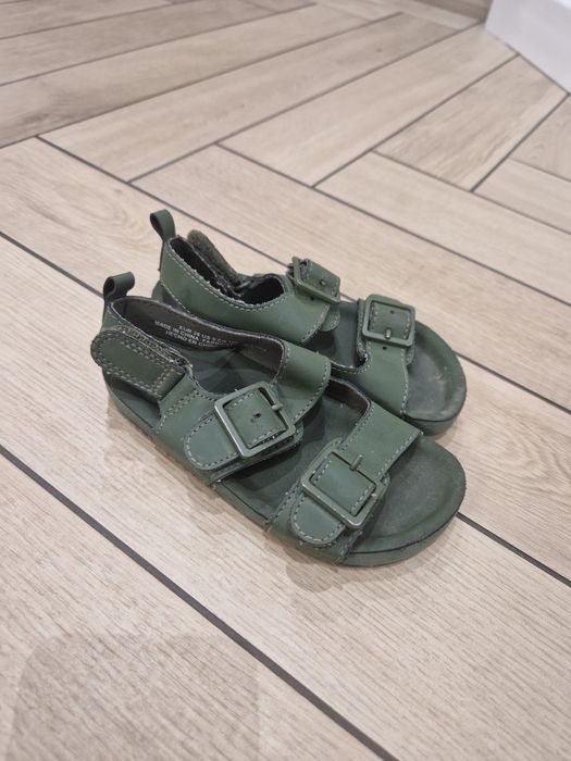 Sandały lato h&m khaki profilowane 26 chłopięce