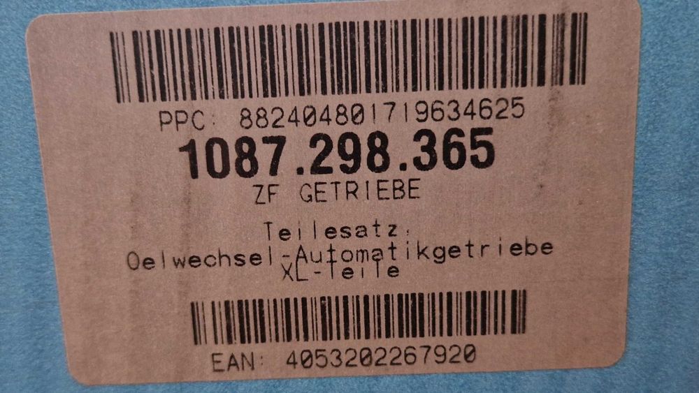 Kit de mudança de óleo de caixa automática ZF 1087.298.365 para BMW e outras
