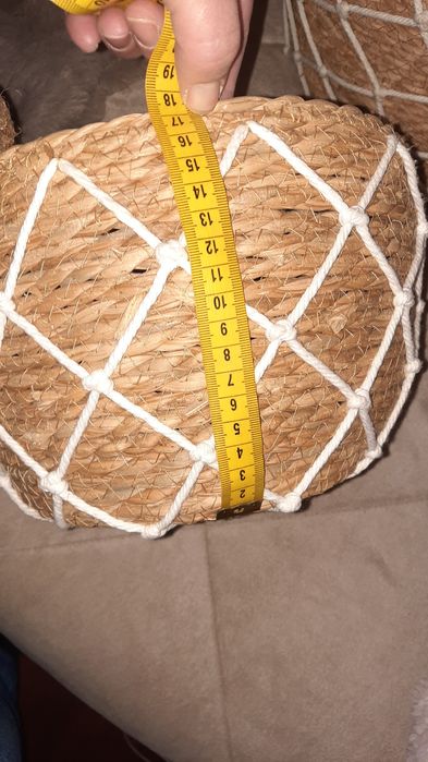 2 cestos medidas nas fotos