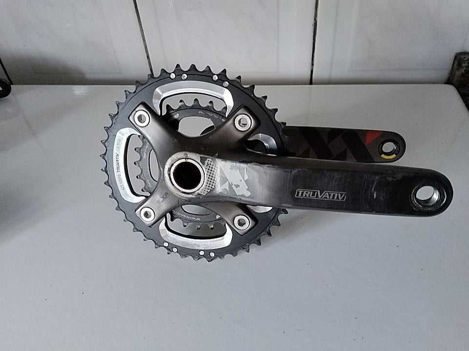 Pedaleiro Sram Truvativ XX Duplo de Carbono 10 Velocidades, 42-28