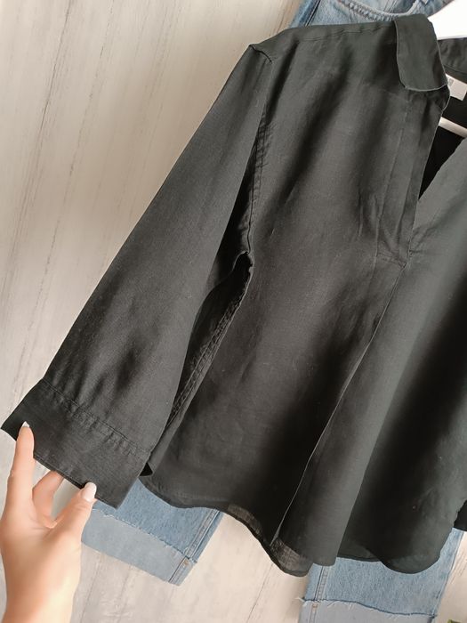 Uniqlo рубашка льон оверсайз
