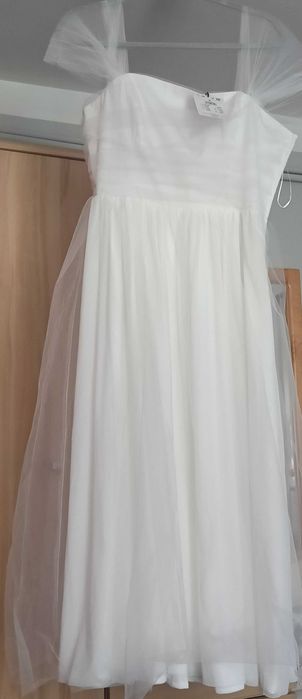 Mohito Biała sukienka z tiulem