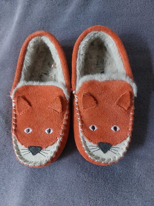 Zamszowe kapcie lisek