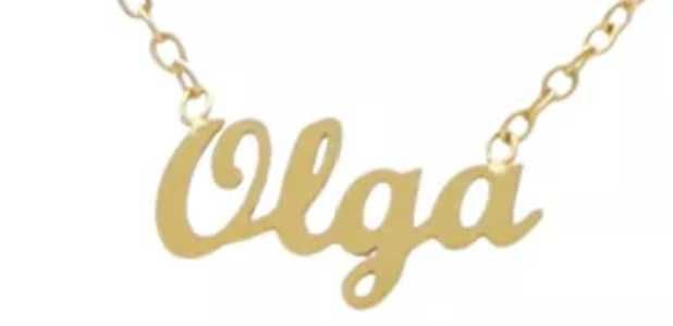 Nowa Złota Celebrytka Stal Chirurgiczna 316L Imię Olga
